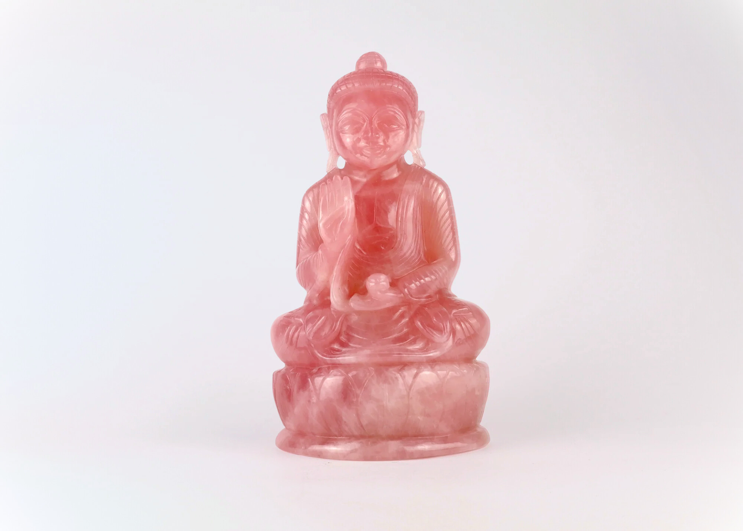 Sitting Buddha - Rose Quartz (24cm)