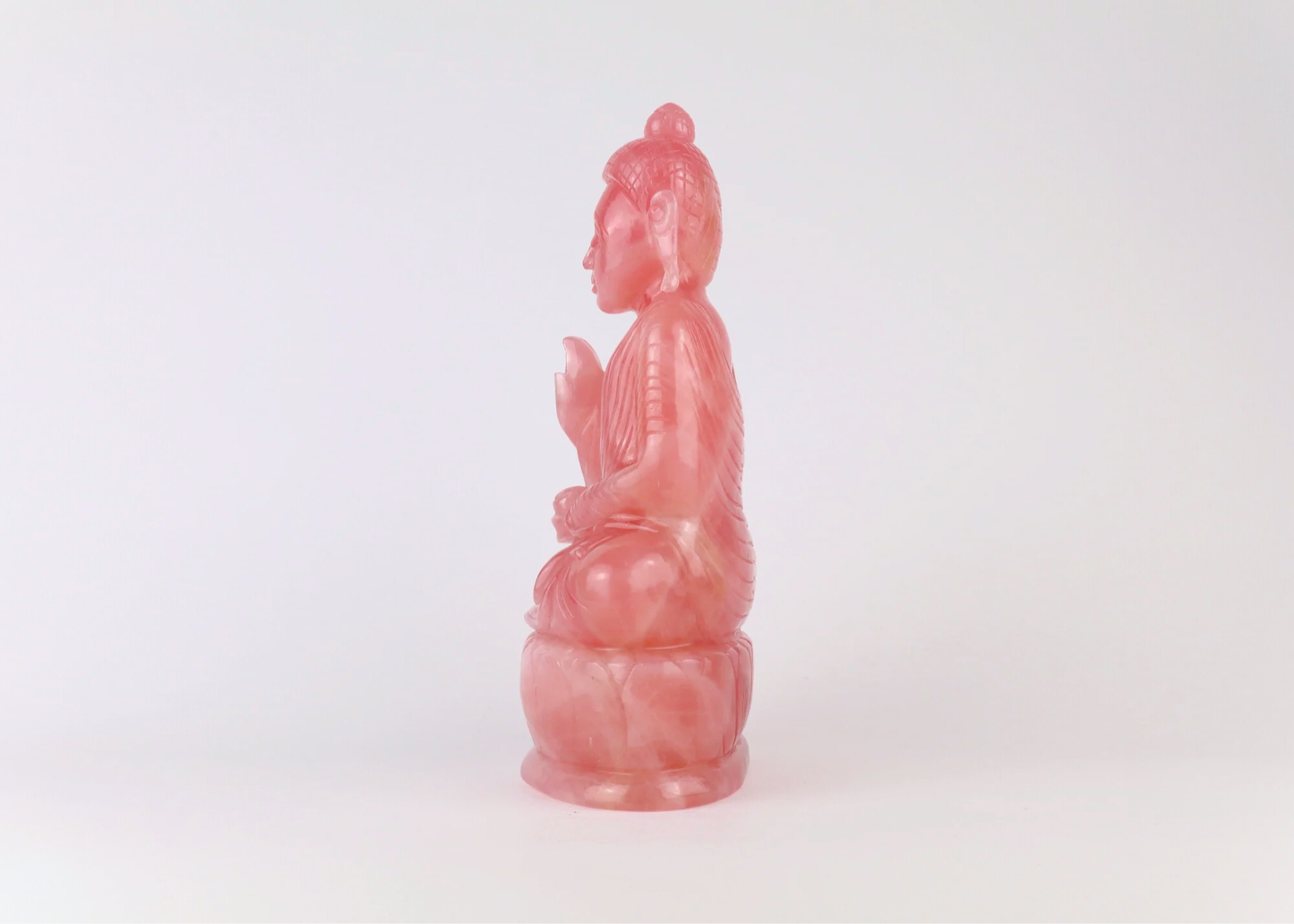 Sitting Buddha - Rose Quartz (24cm)