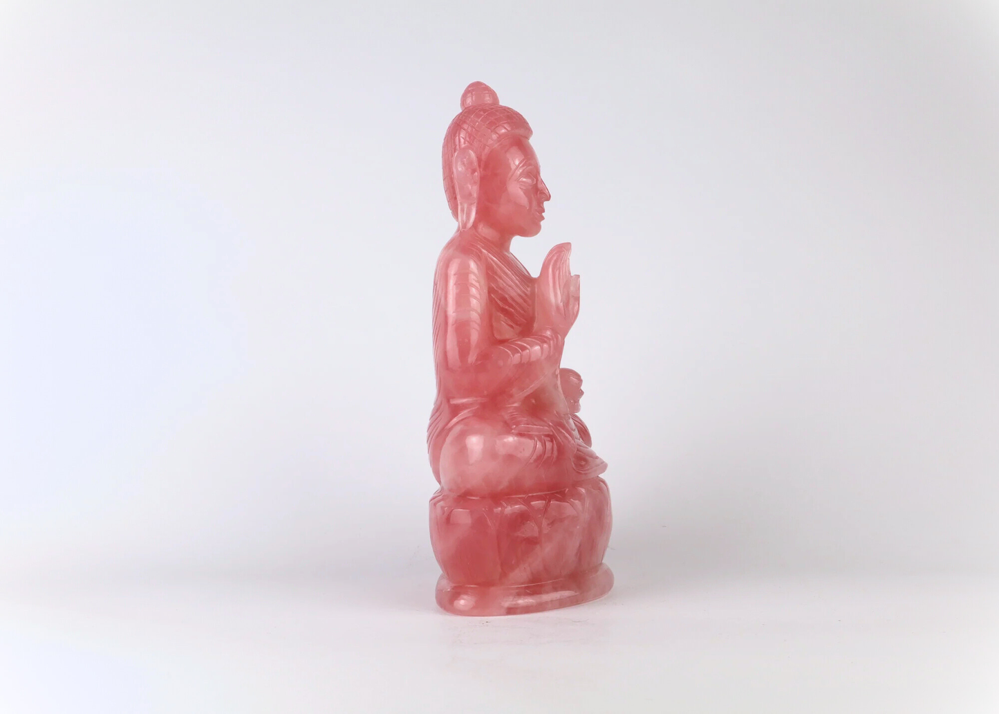 Sitting Buddha - Rose Quartz (24cm)