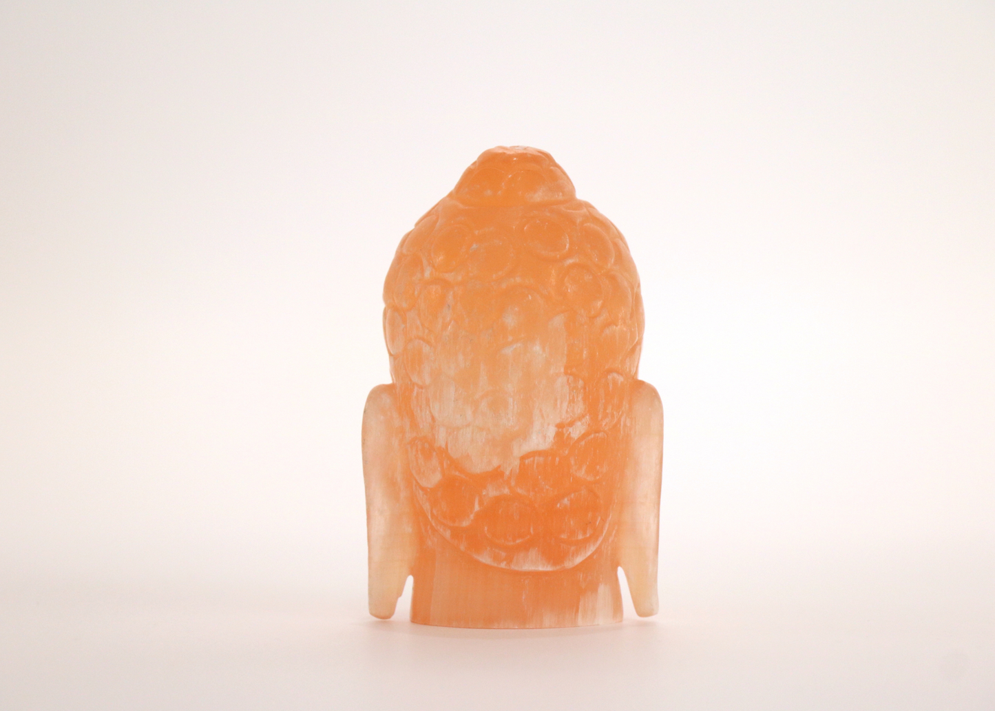 Buddha Head - Orange Selenite