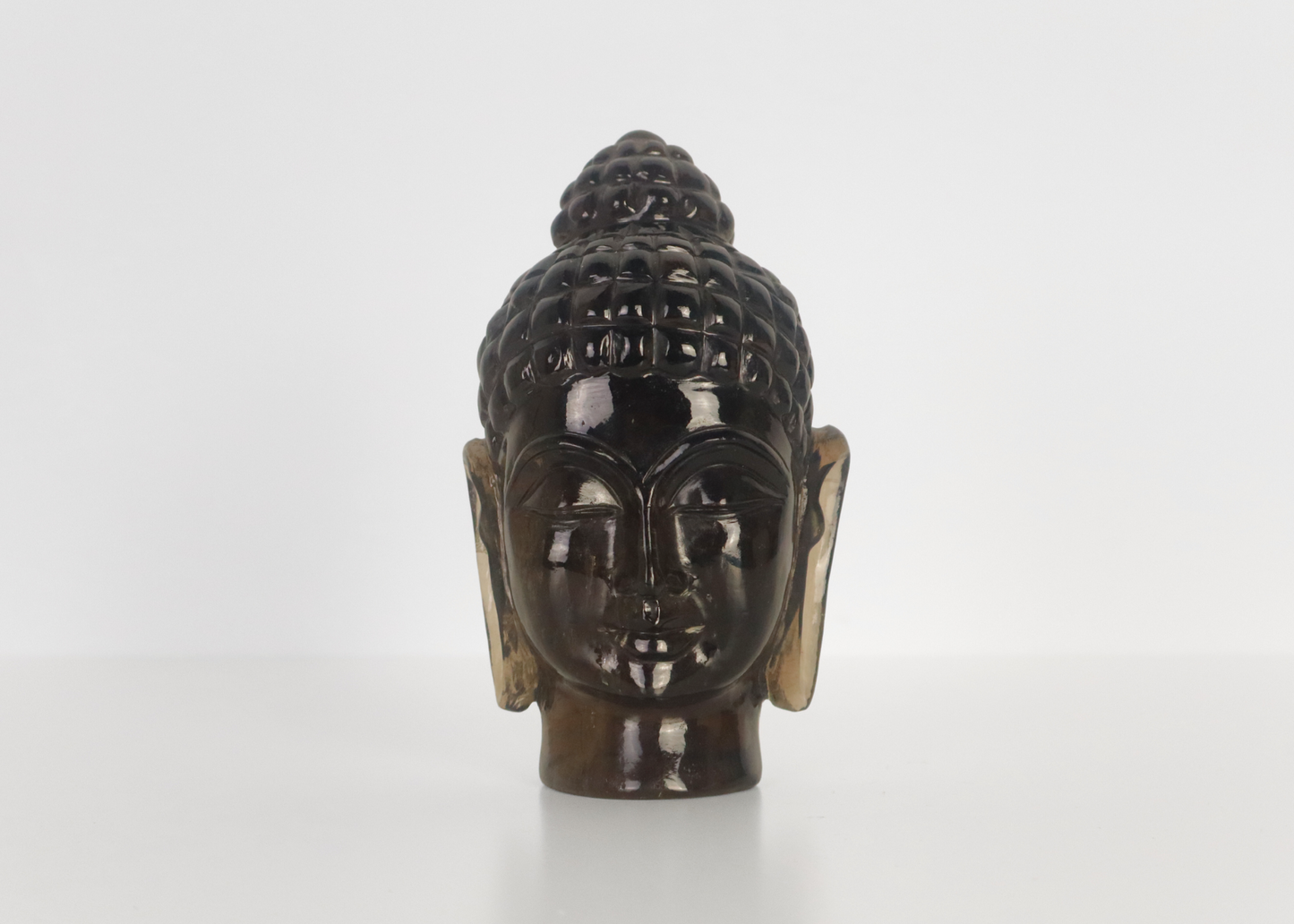 Buddha Head - Smokey Quartz (17 cm)