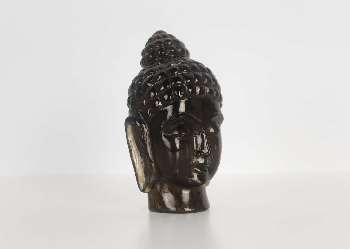 Buddha Head - Smokey Quartz (17 cm)