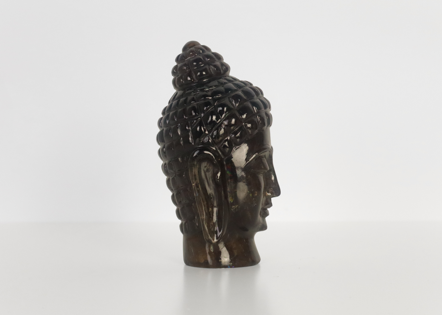 Buddha Head - Smokey Quartz (17 cm)