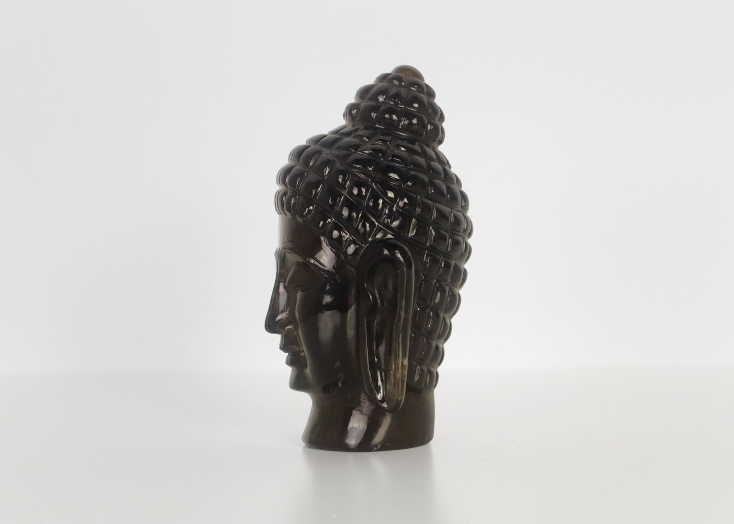 Buddha Head - Smokey Quartz (17 cm)