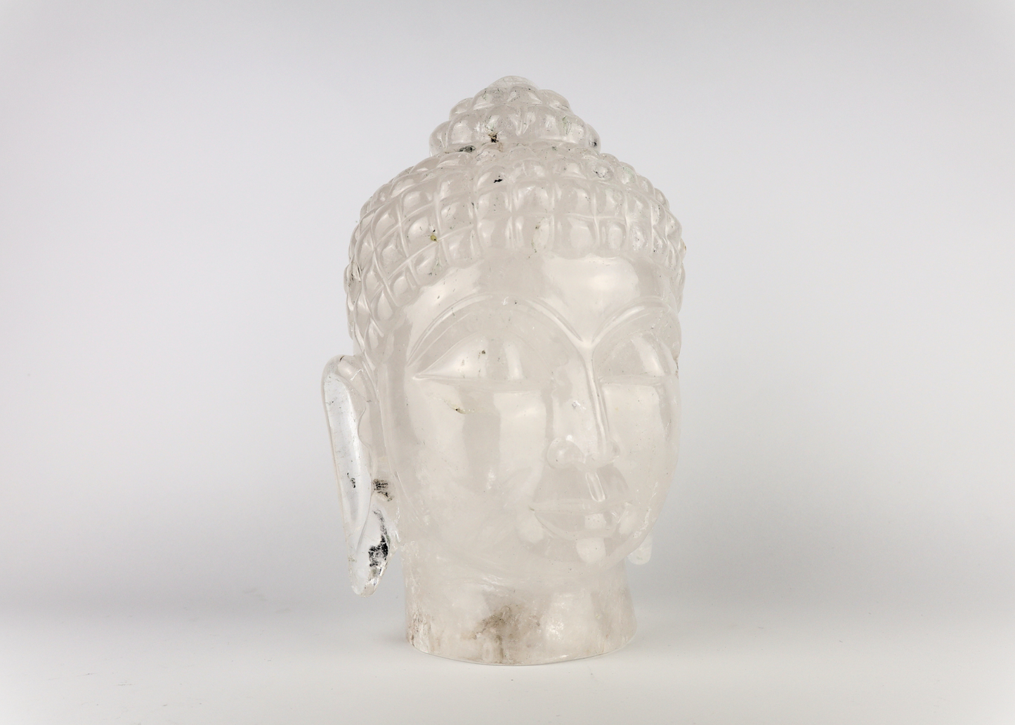 Buddha Head - Clear Quartz (27 cm)