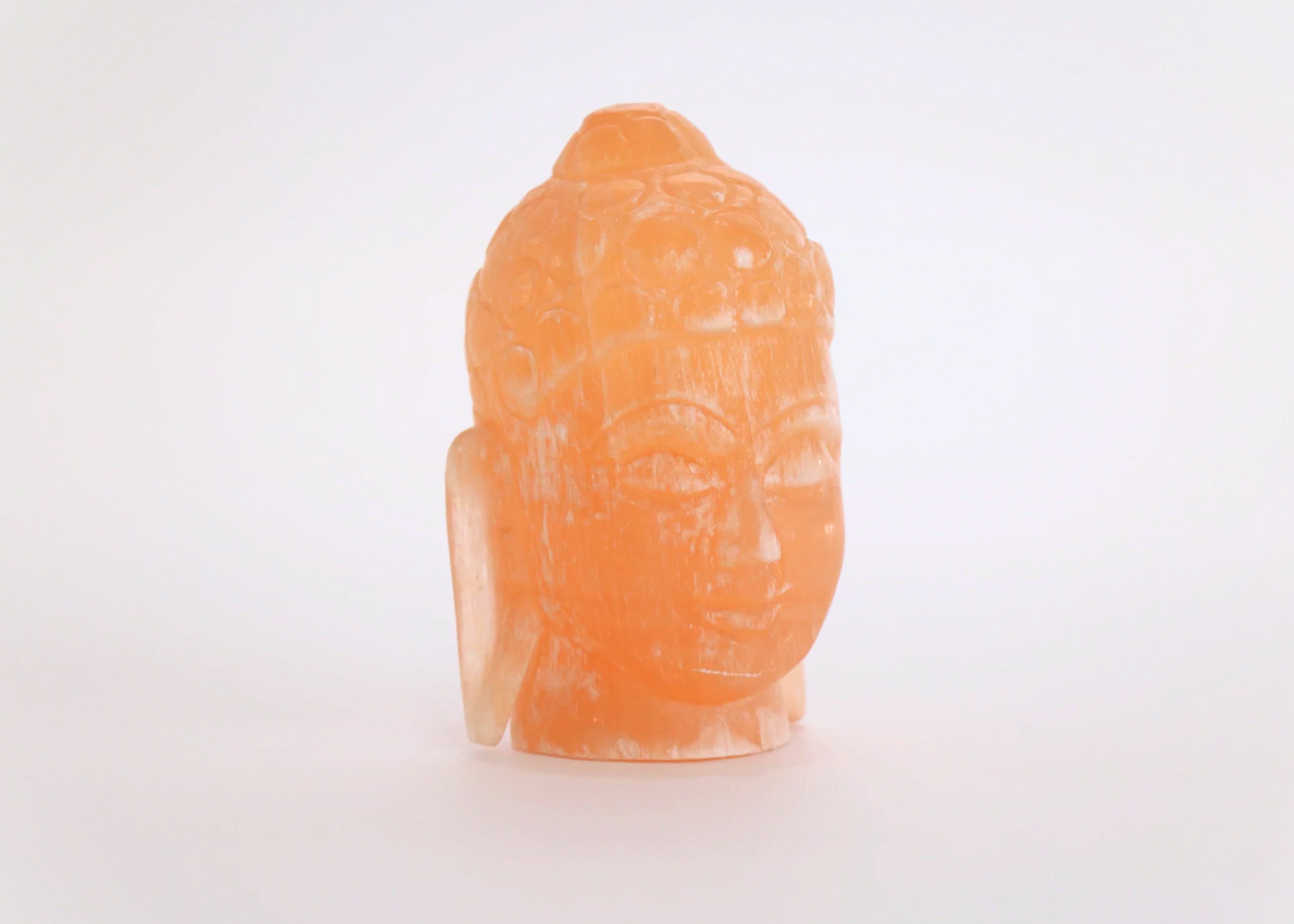 Buddha Head - Orange Selenite