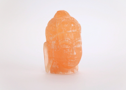 Buddha Head - Orange Selenite