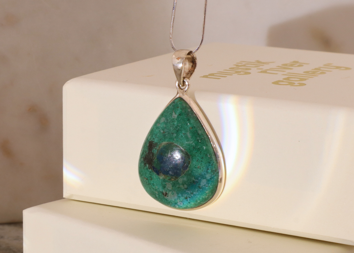 Azurmalachite Pendant - Teardrop