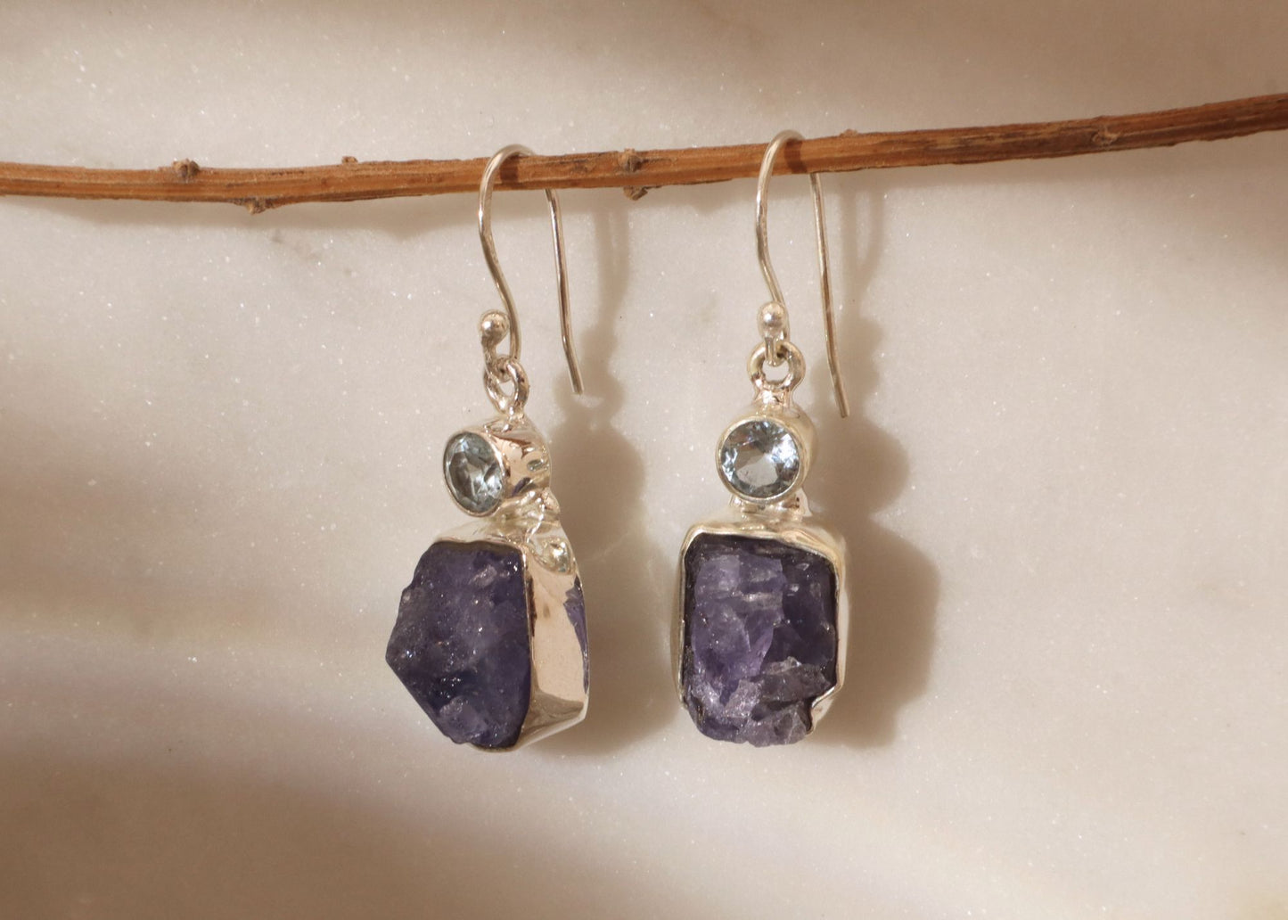 Tanzanite & Aquamarine Earrings