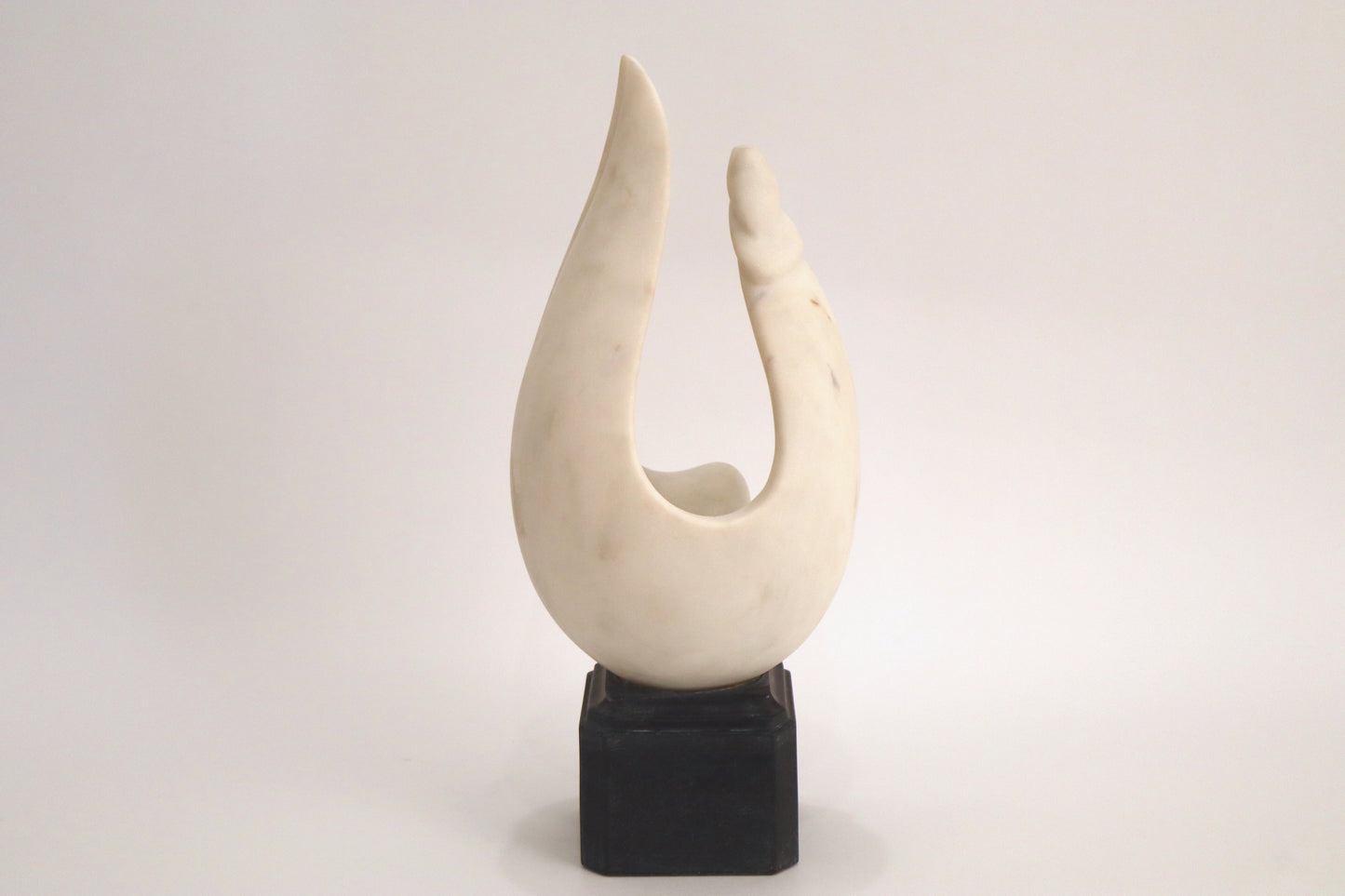 Conch Shell - White and Black Marble (42 cm)