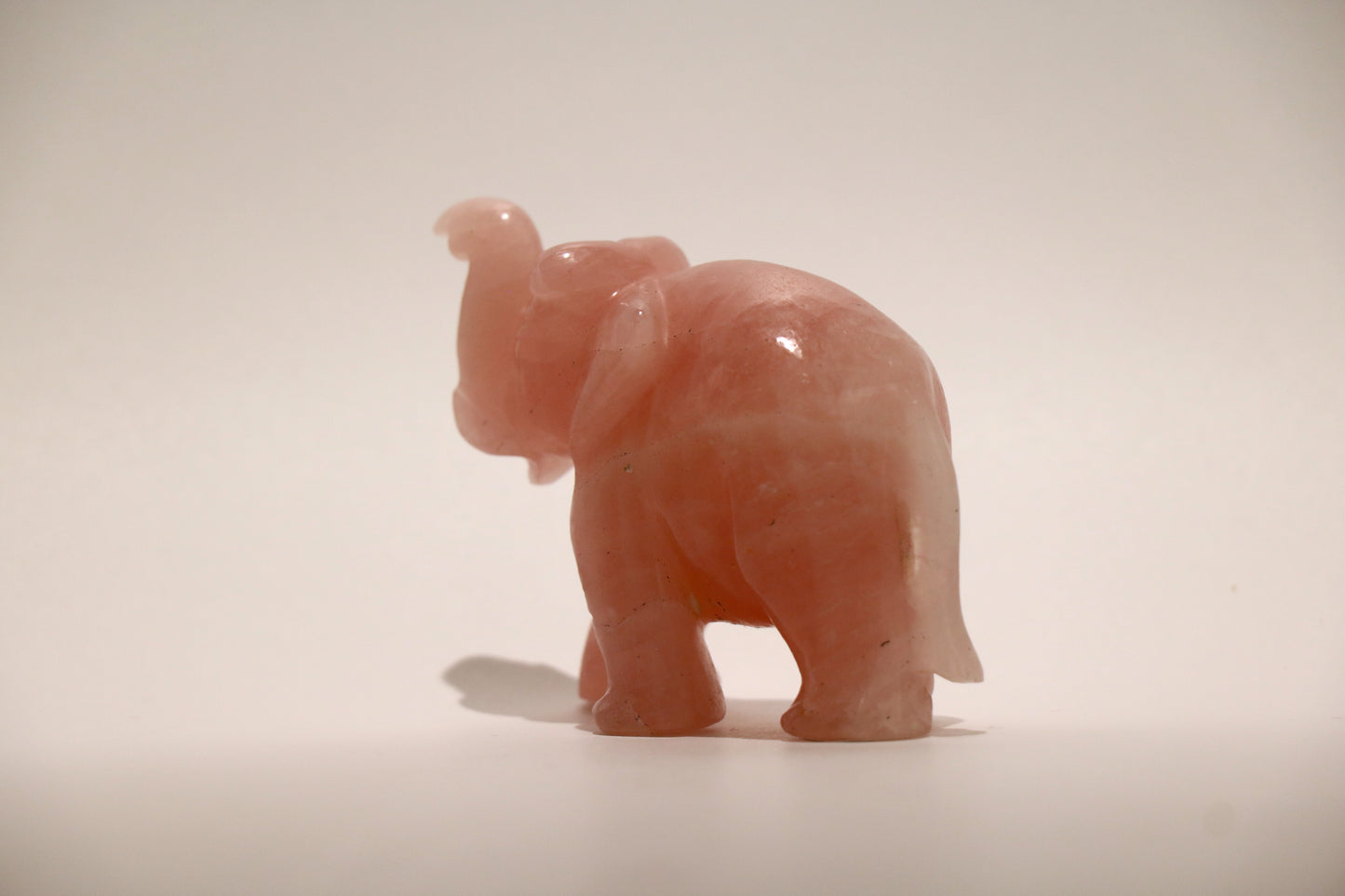 Rose Quartz Elephant - 7cm