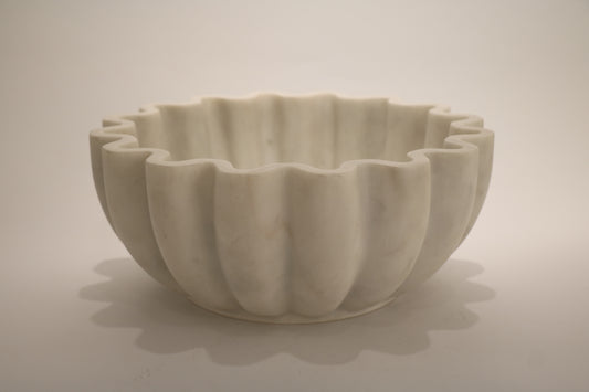Decorative Bowl - White Marble (30cm)