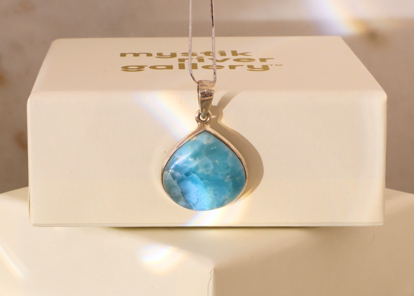 Larimar Pendant - Teardrop
