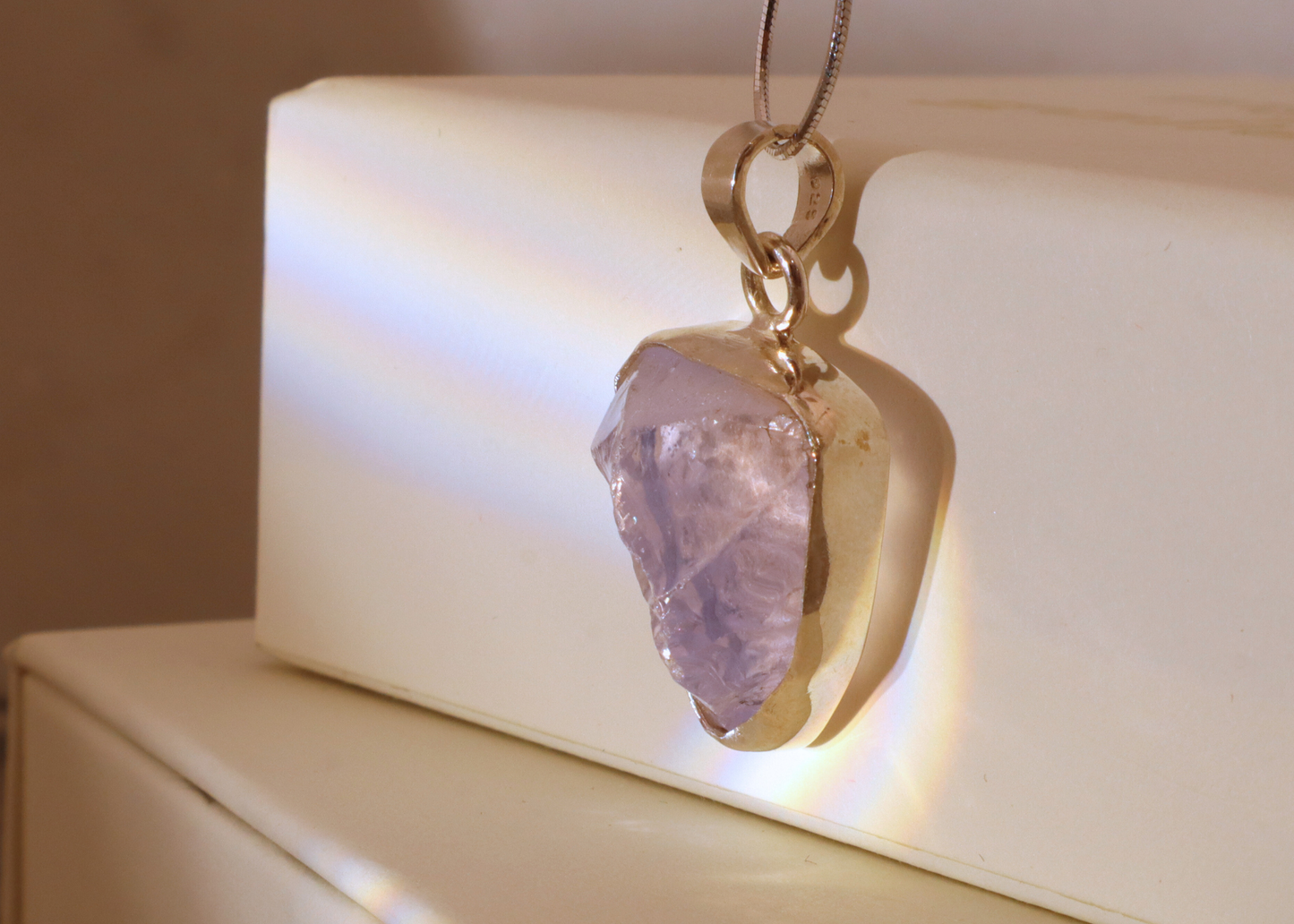 Lavender Quartz Pendant - Form