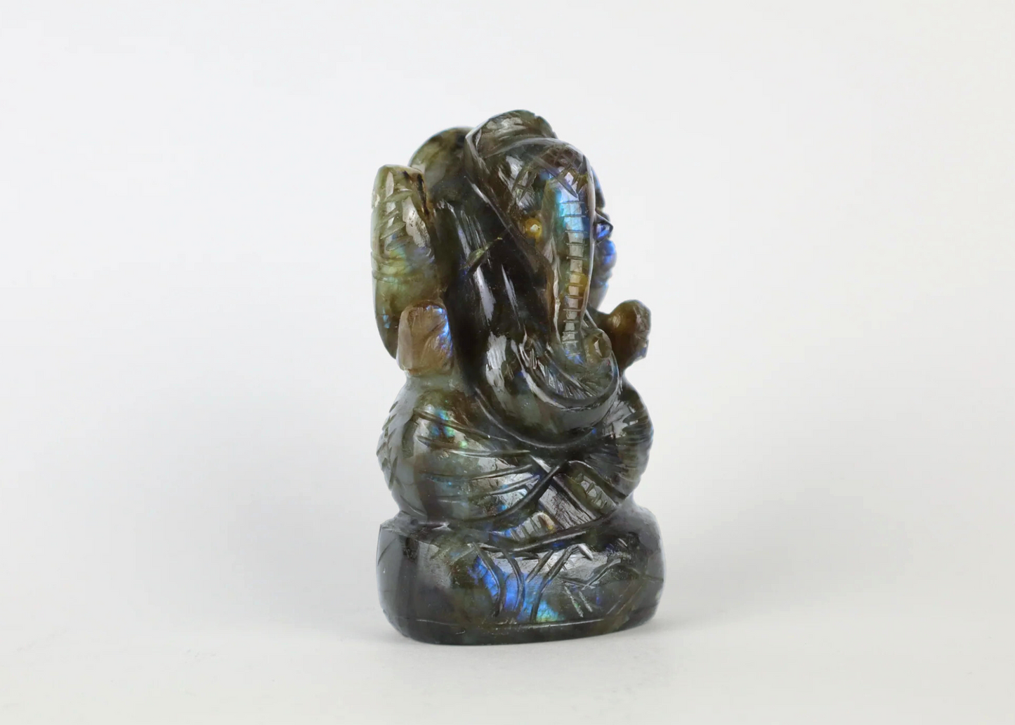Ganesha Statue - Labradorite (Small, 10 cm)