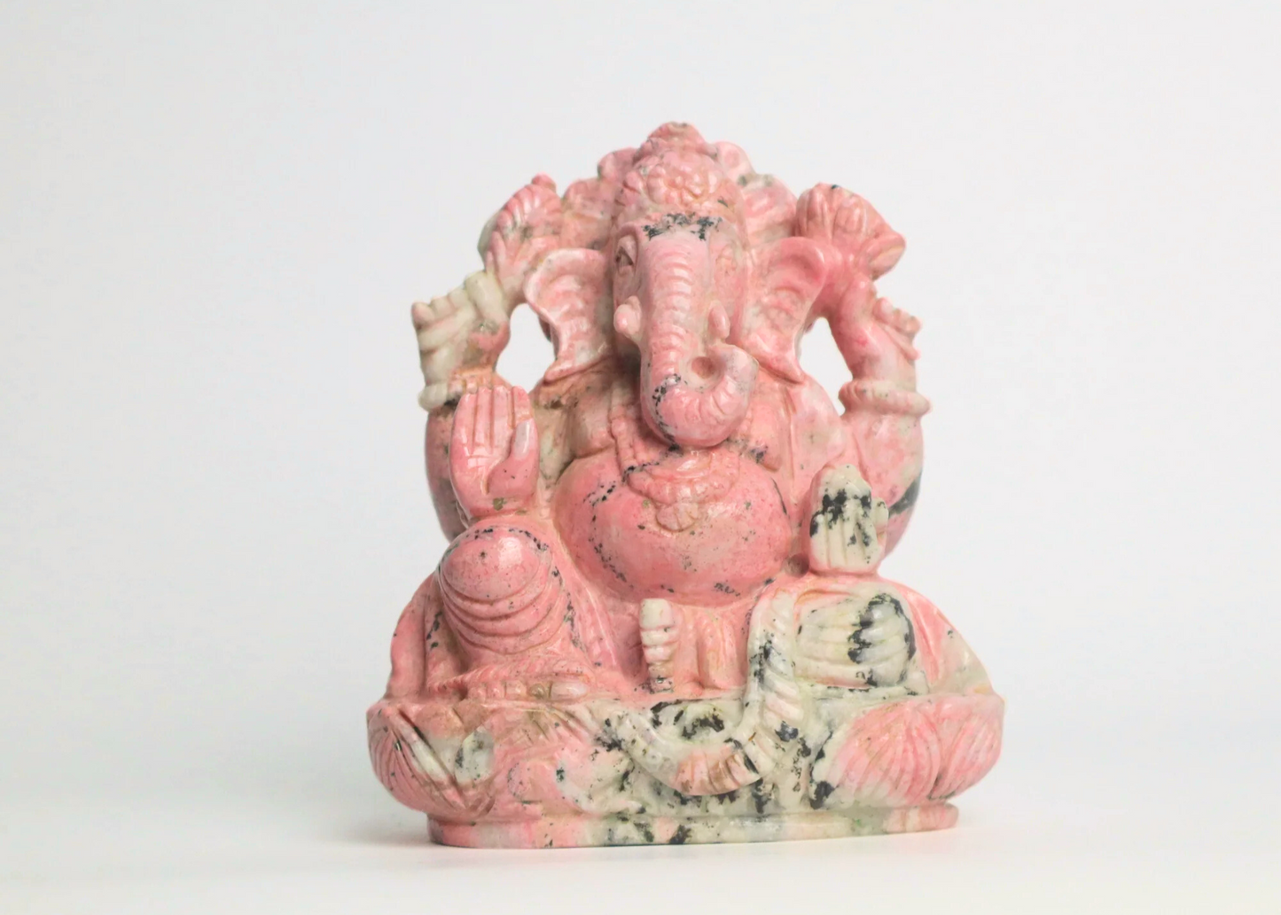 Ganesha Statue - Rhodonite (12cm)