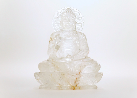Sitting Buddha - Clear Quartz (22 cm)
