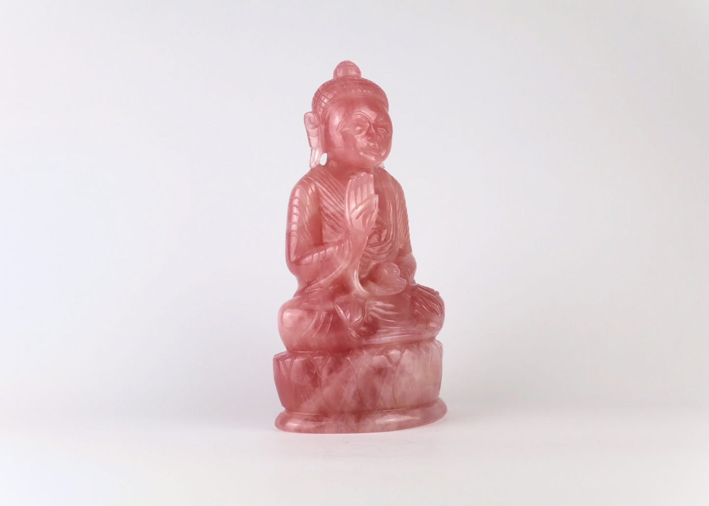 Sitting Buddha - Rose Quartz (24cm)