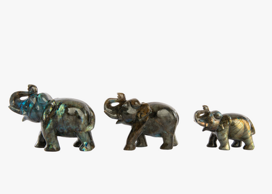 Labradorite Elephants (Small, Medium, Large)