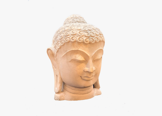 Buddha Head - Sandstone (Medium, 16cm)
