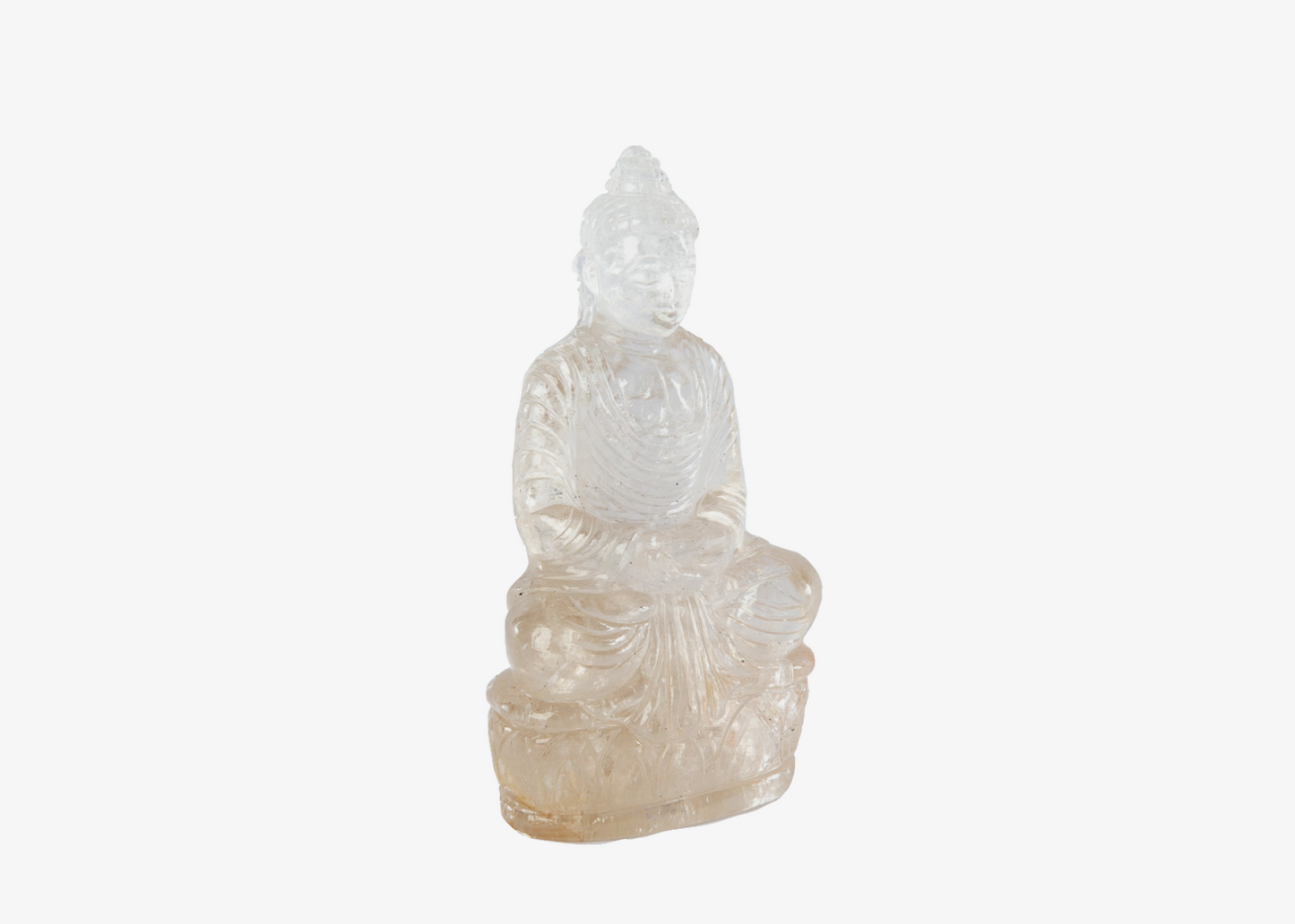 Sitting Buddha - Clear Quartz (Small, 17cm)