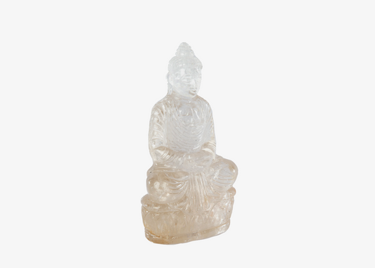 Sitting Buddha - Clear Quartz (Small, 17cm)