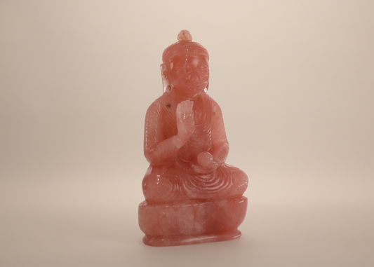 Sitting Buddha - Rose Quartz (24cm)