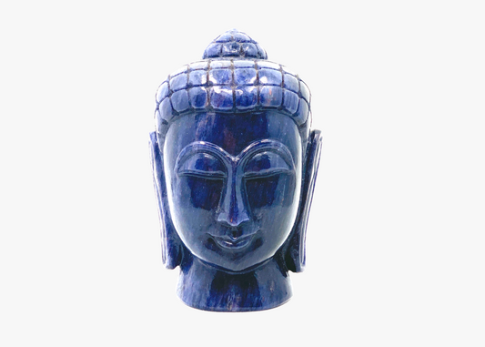 Buddha Head - Blue Jade (13cm)