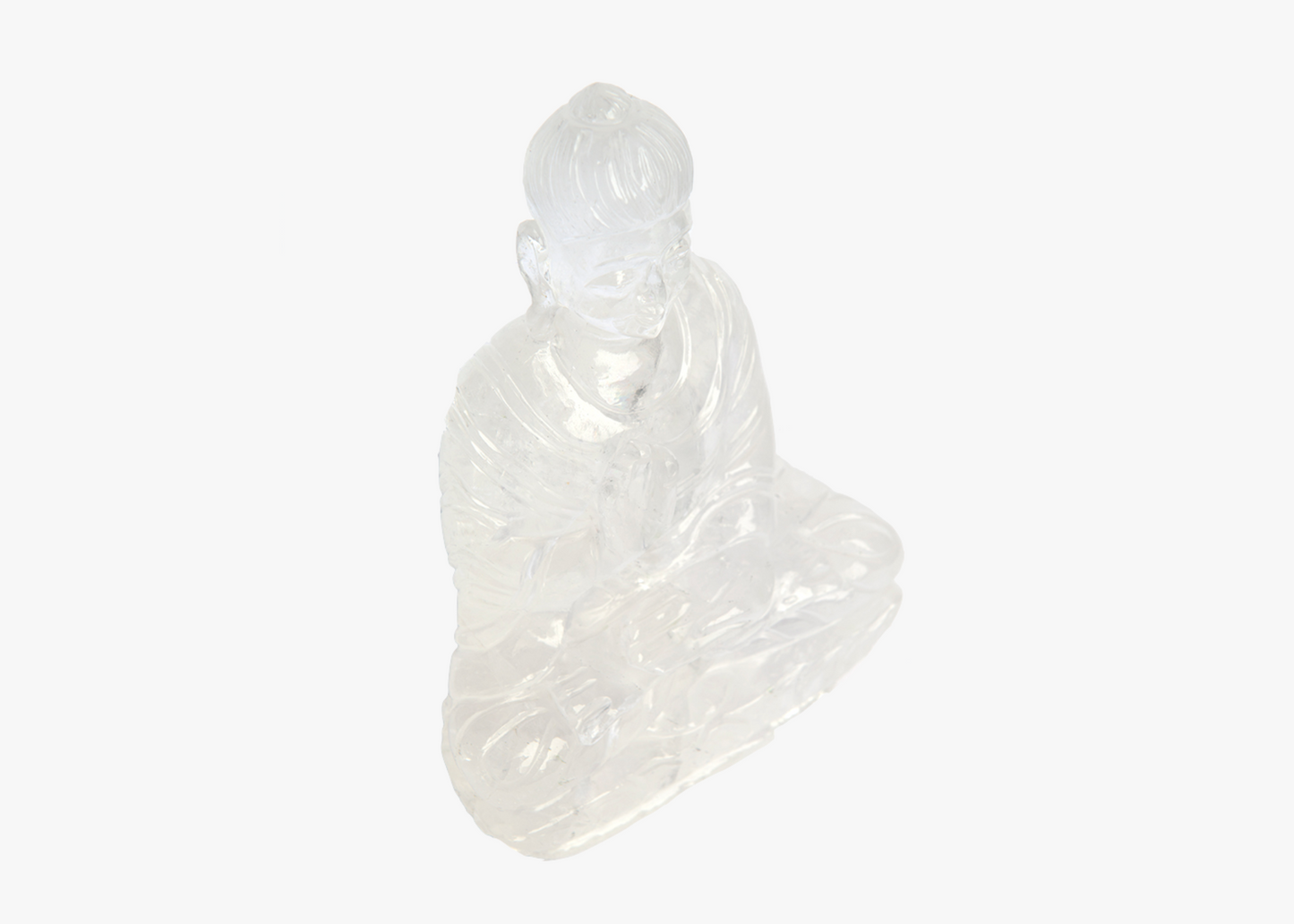 Sitting Buddha - Clear Quartz (Small, 18cm)