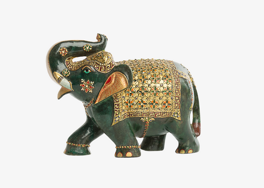 Traditional Jade Elephant (Small, 19cm)
