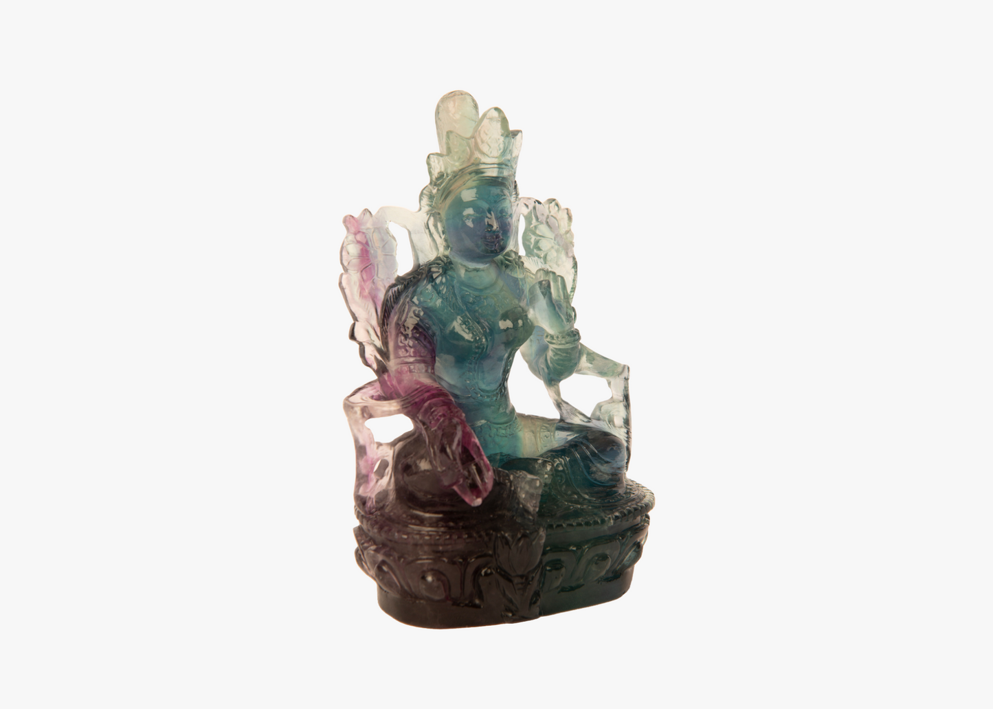Tara Goddess - Rainbow Fluorite (Small, 16cm)
