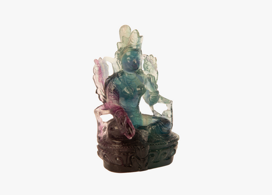 Tara Goddess  - Rainbow Fluorite (Small, 16cm)