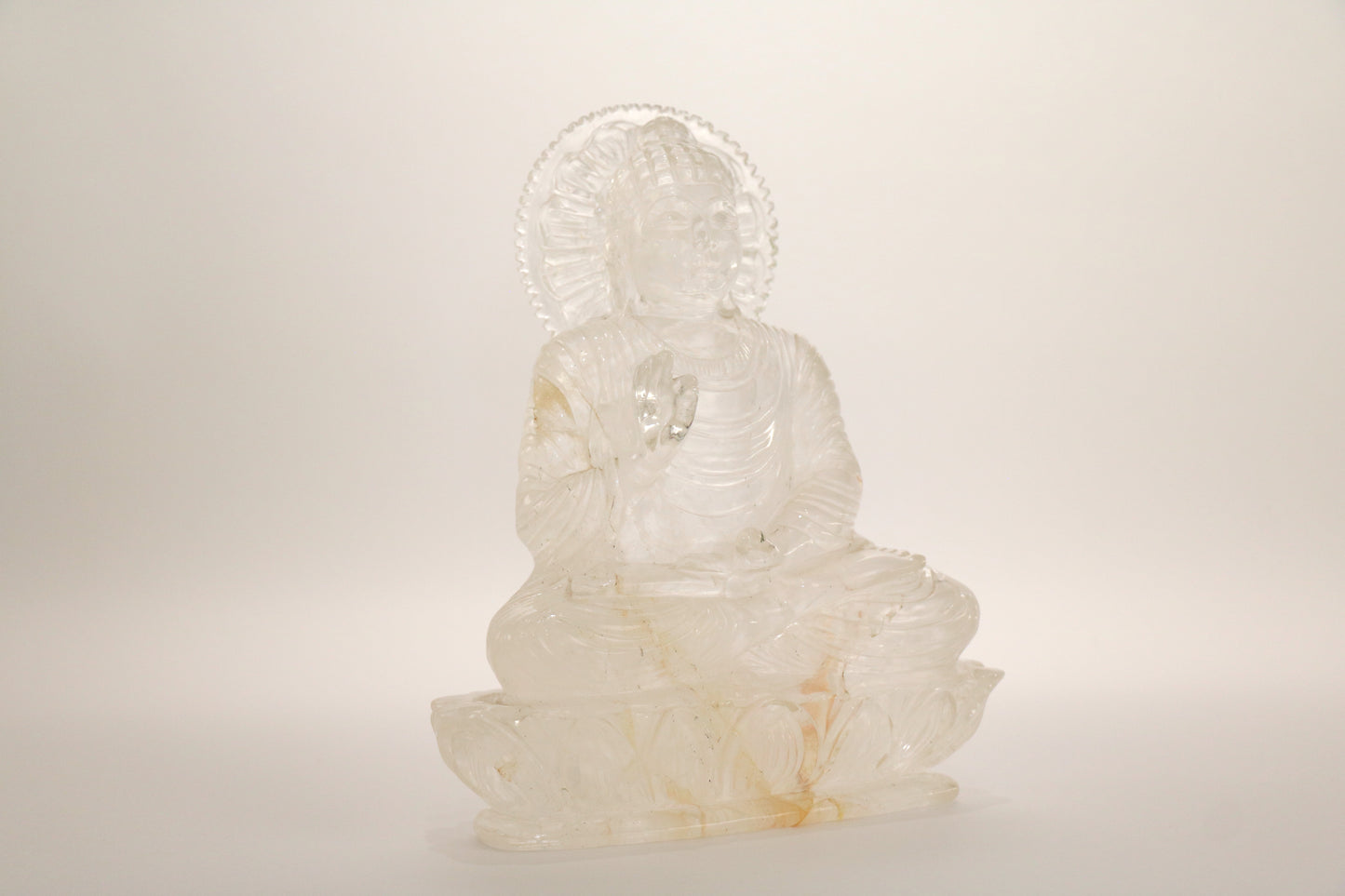 Sitting Buddha - Clear Quartz (22cm)
