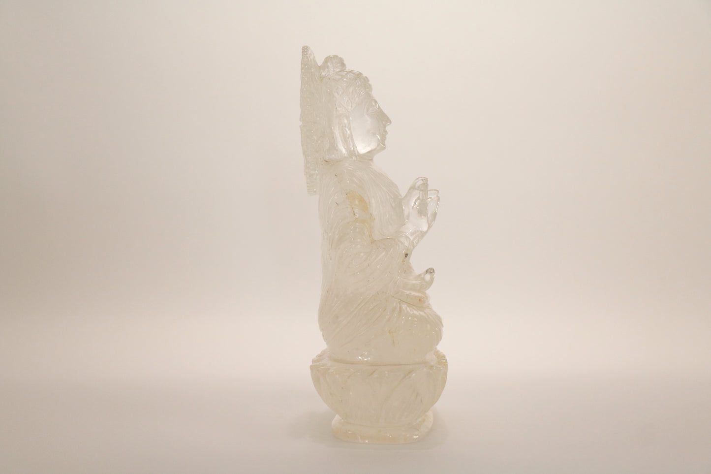 Sitting Buddha - Clear Quartz (22 cm)