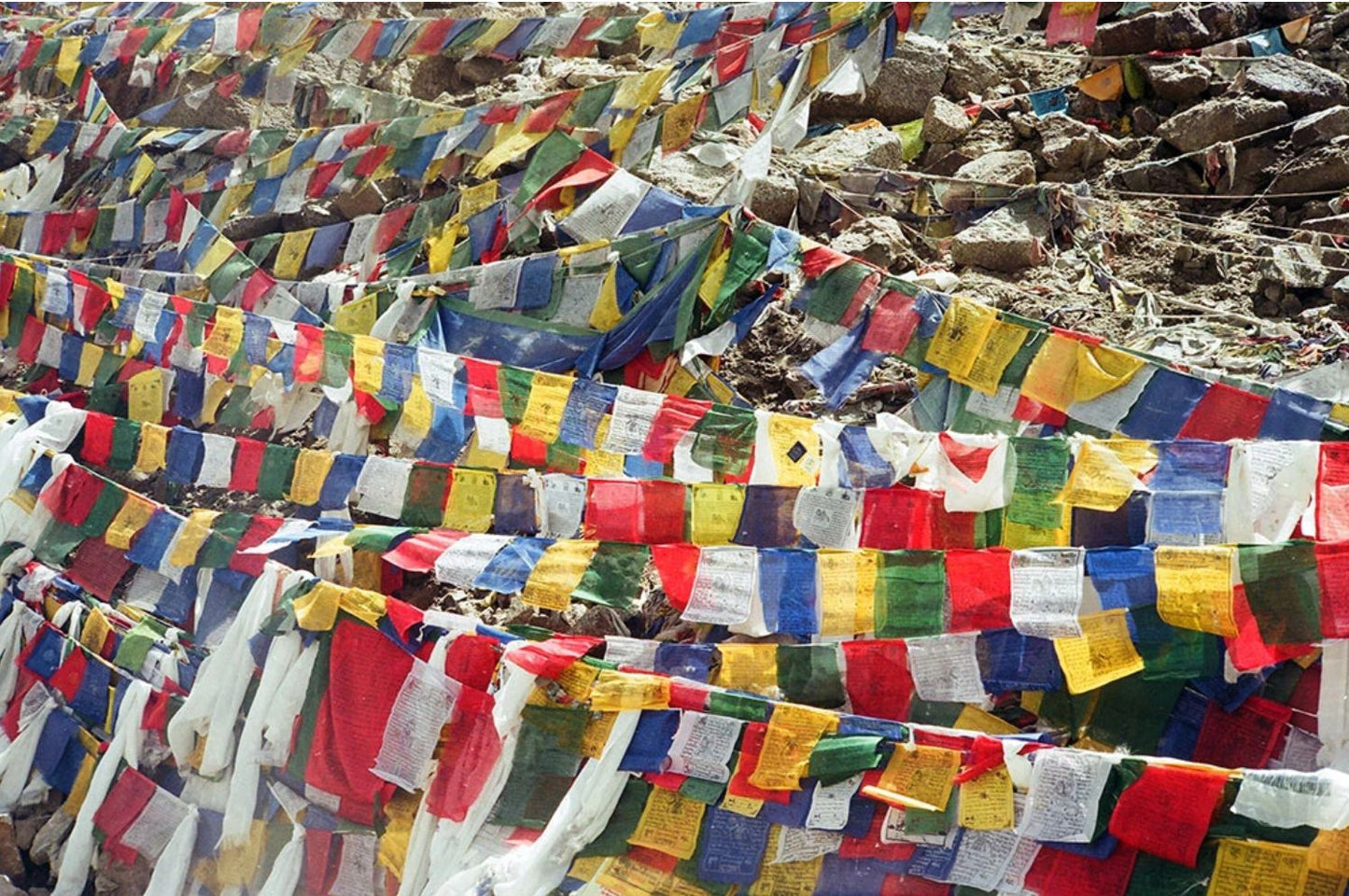 'Prayer flags at Khardung La pass' - Aman Chotani original print