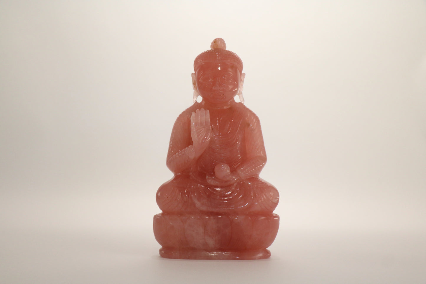 Sitting Buddha - Rose Quartz (24cm)