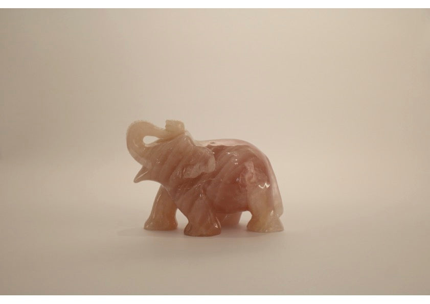 Elephant - Rose Quartz (14cm)