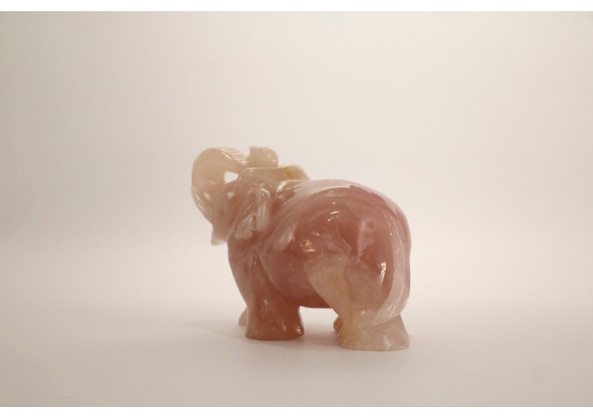 Elephant - Rose Quartz (14cm)