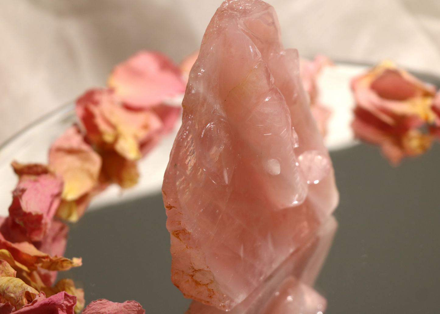 Ganesha Statue - Rose Quartz (Mini, 9cm)