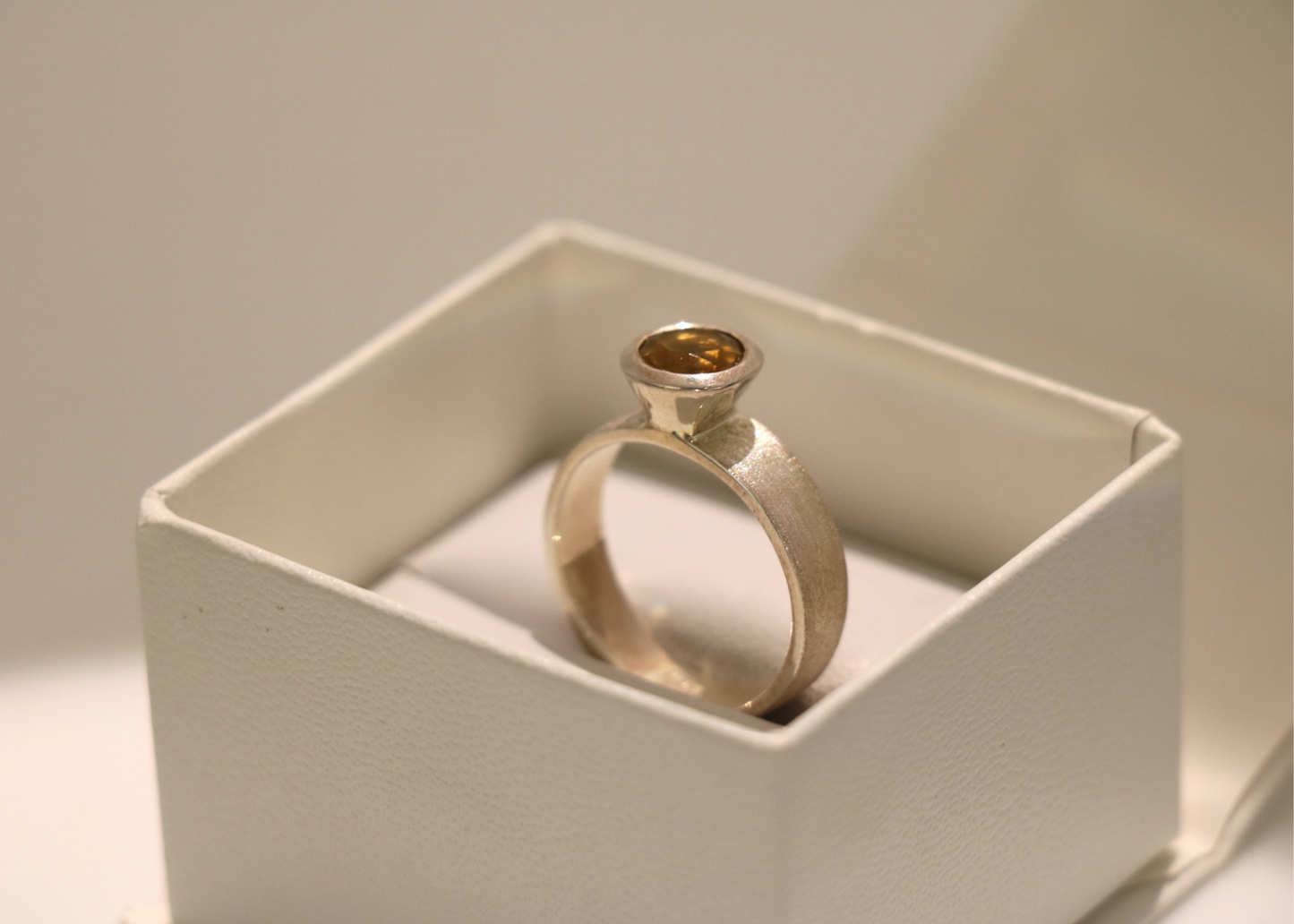 Citrine Gemstone Ring (Sterling Silver)