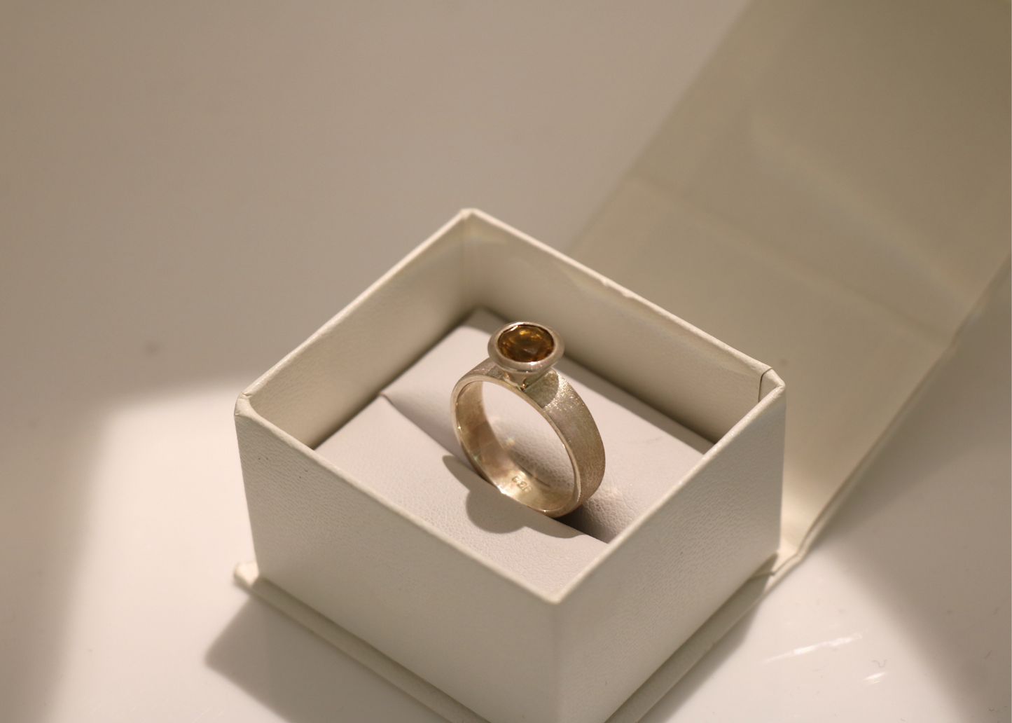Citrine Gemstone Ring (Sterling Silver)