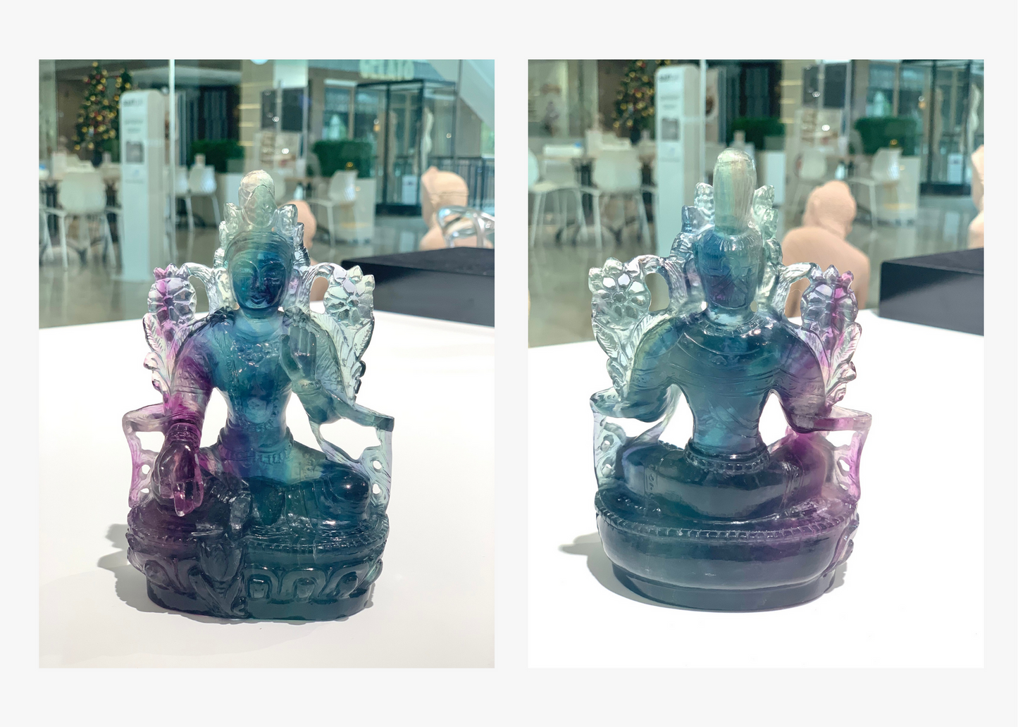 Tara Goddess - Rainbow Fluorite (Small, 16cm)