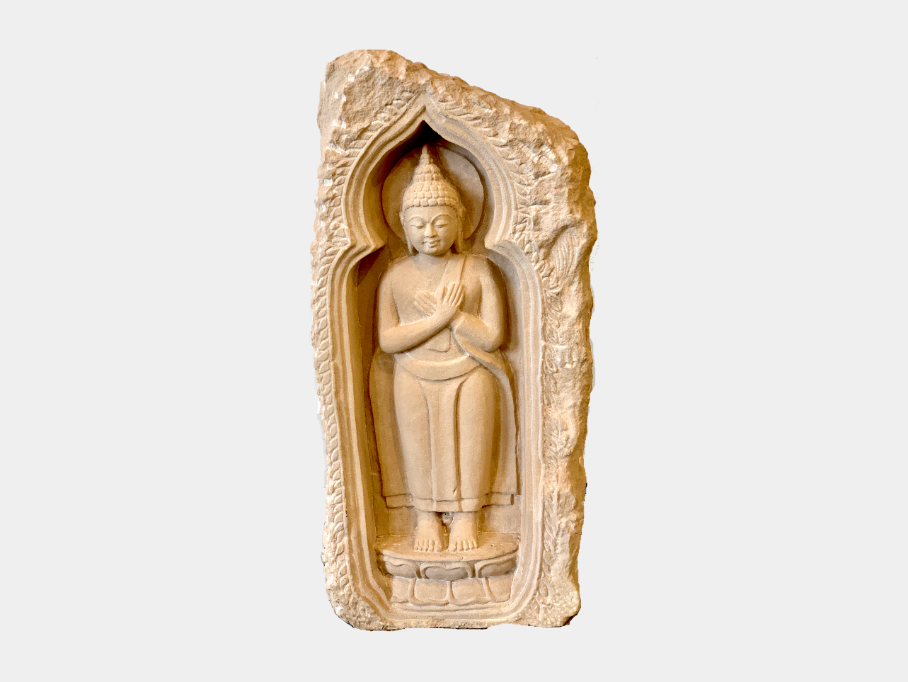 Standing Buddha - Sandstone (Medium, 33cm)