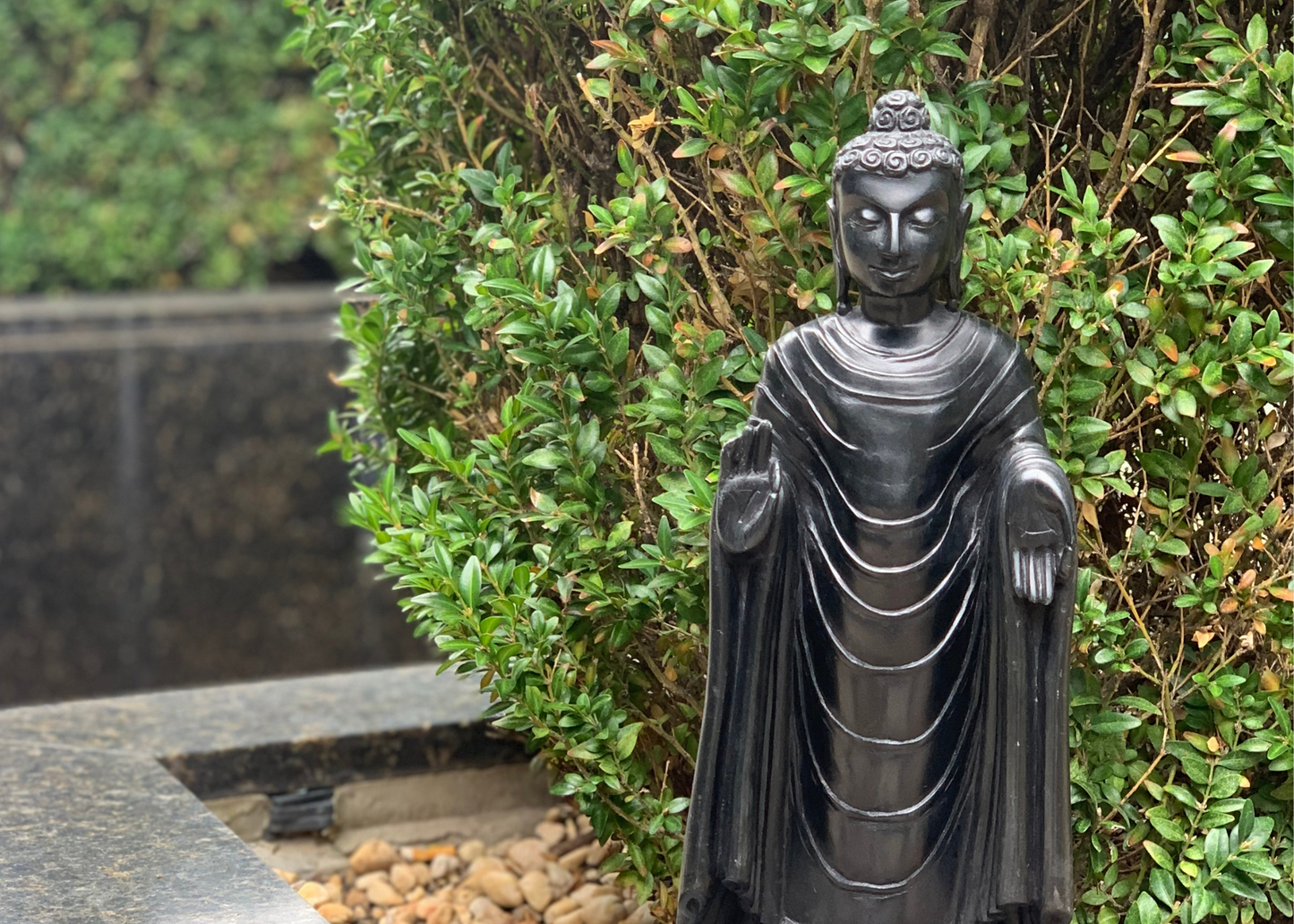 Standing Buddha - Soft Granite (Medium, 36.5cm)