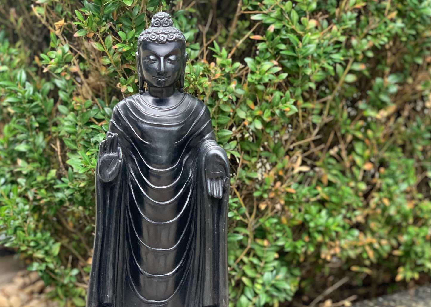 Standing Buddha - Soft Granite (Medium, 36.5cm)