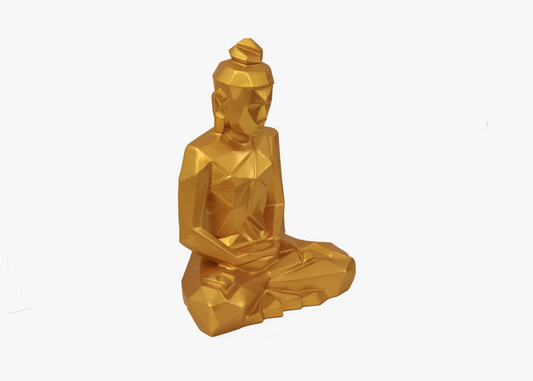 Abstract Buddha - Ceramic (Golden Matte)