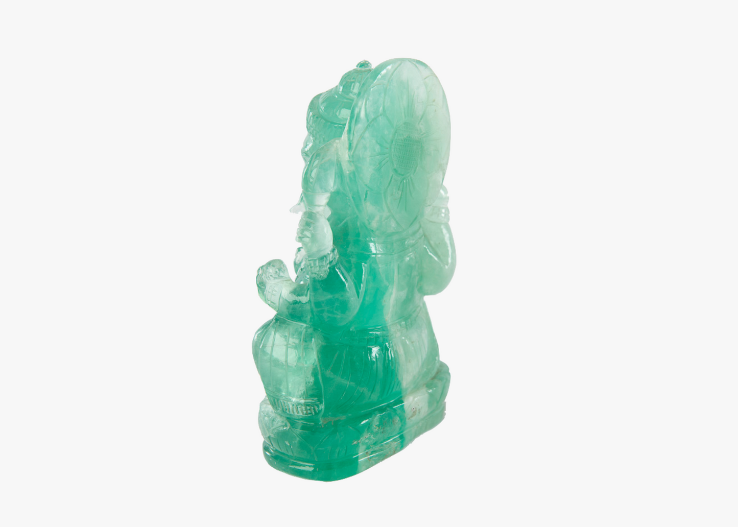 Ganesha Statue - Green Fluorite (Small, 16cm)