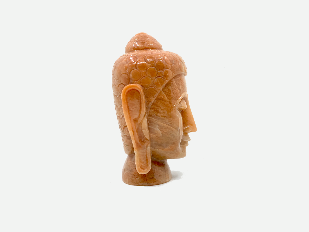 Buddha Statue - Peach Moonstone (16.5 cm)
