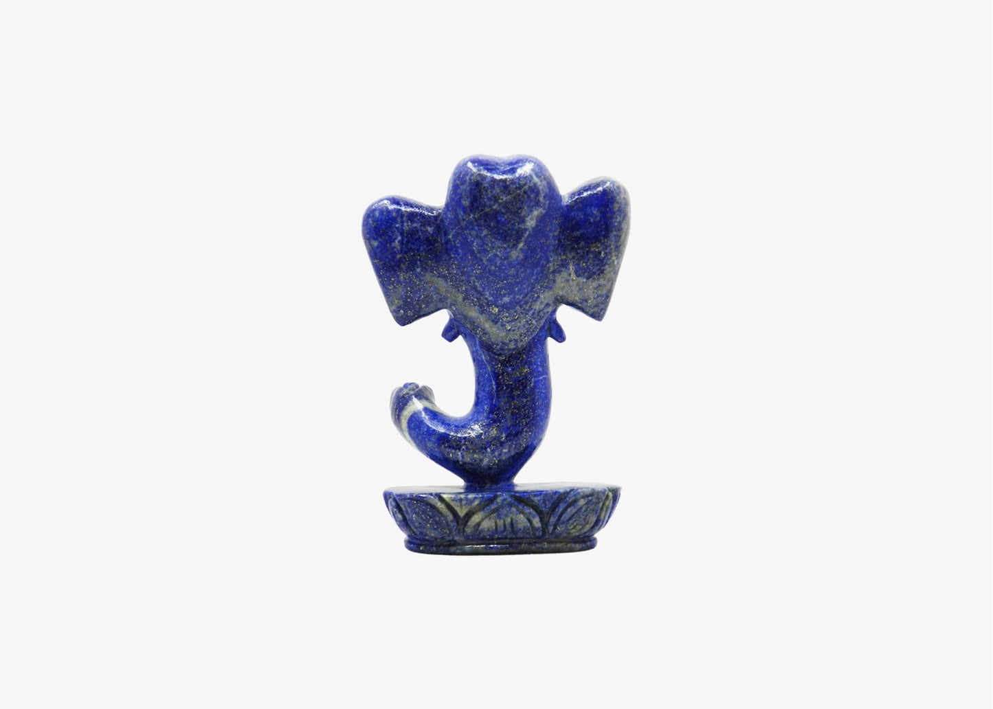 Stone Ganesha Statue in Lapis Lazuli