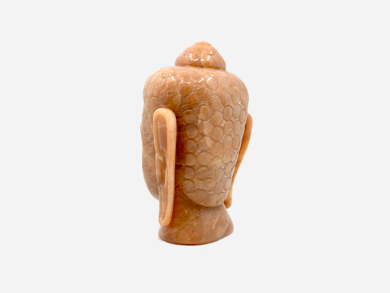 Buddha Statue - Peach Moonstone (16.5 cm)